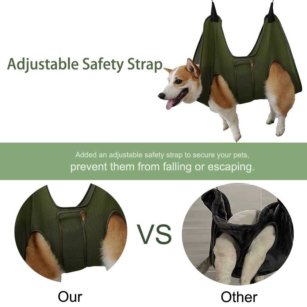 Breathable Dog Grooming Hammock Harness with Nail Clippers X9800