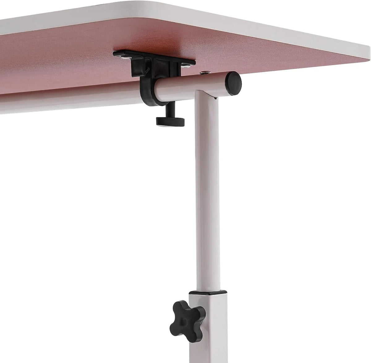White Adjustable Height Standing Desk with 4 Wheels A257537