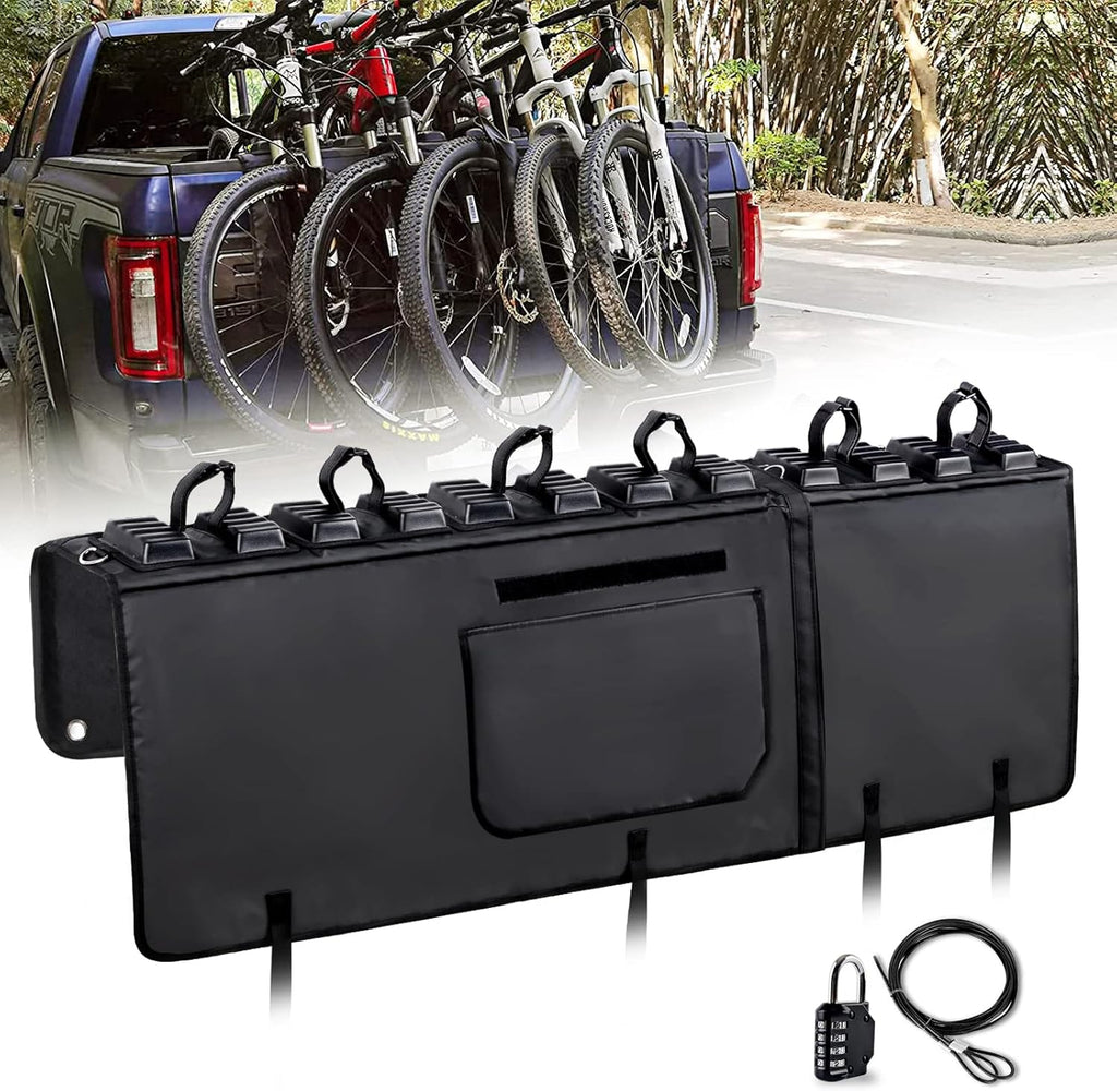 Truck Bike Tailgate Pad with Anti-Theft Lock and Secure Bike Straps E8069