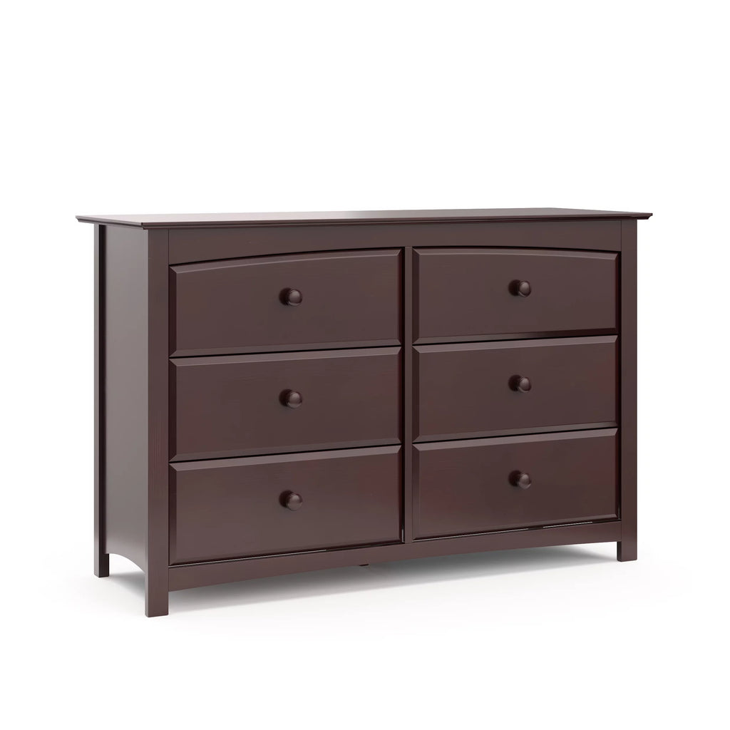 White 6 Drawer Double Dresser A5464