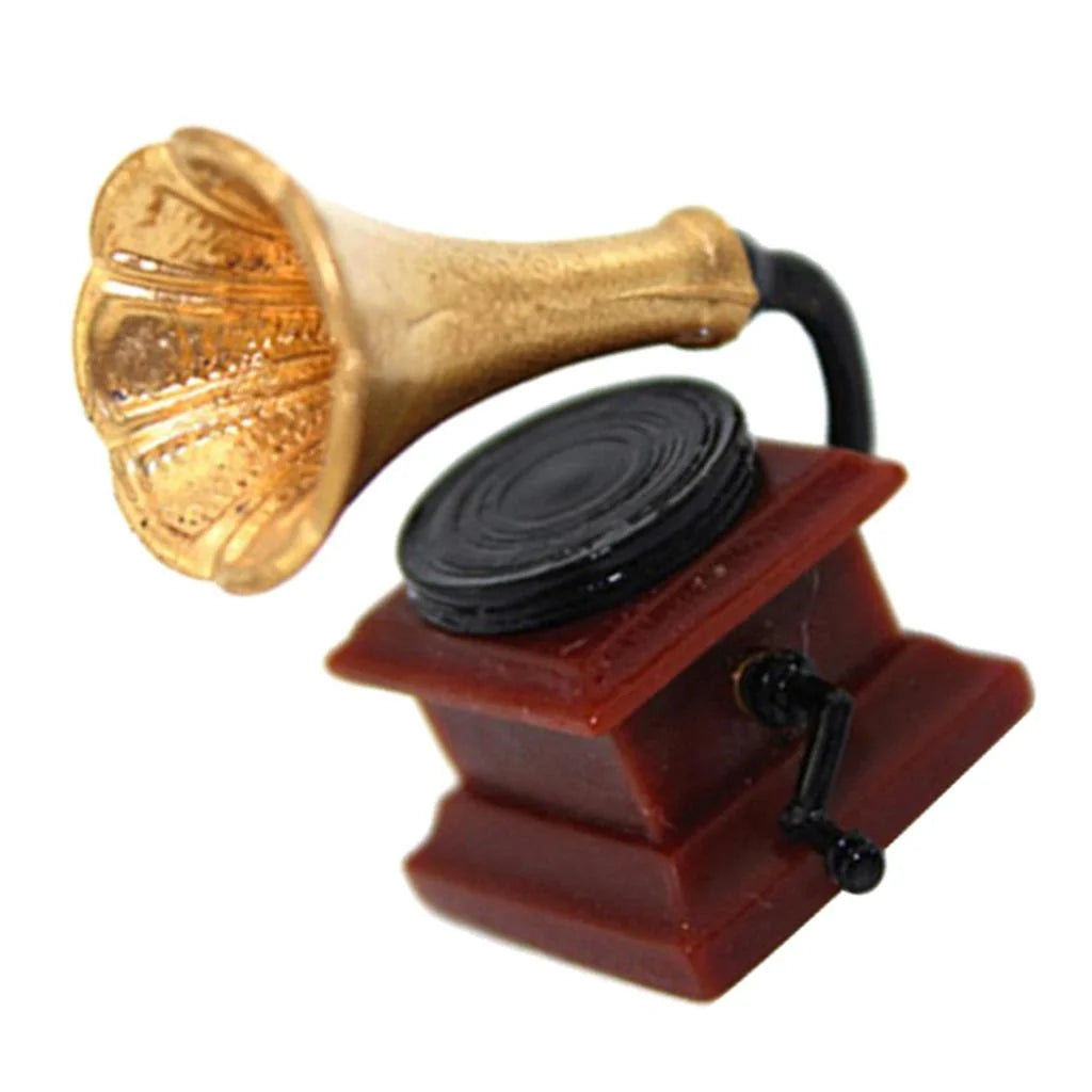 Mini Phonograph for 1:12 Dollhouse Furniture Accessory I767