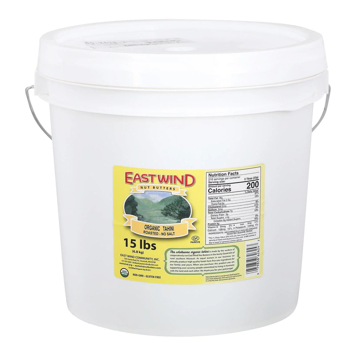 100% Roasted Sesame No Salt Tahini 15 lb C980240