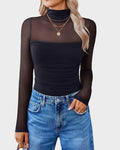 Long Sleeve Turtle Neck Bodysuit T437