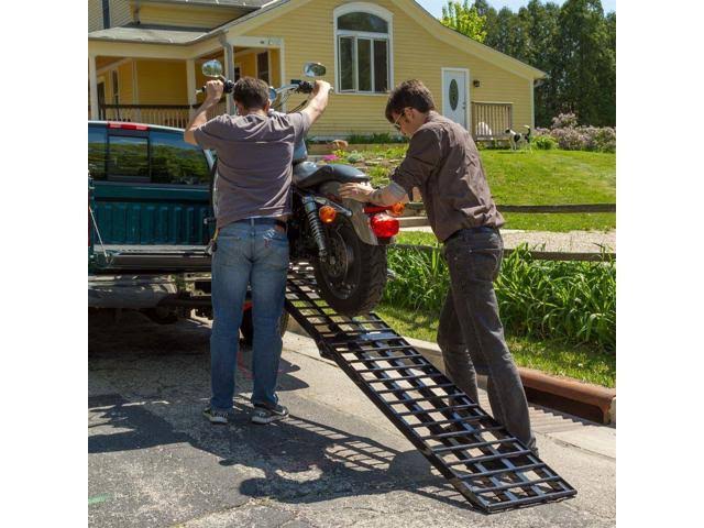 Extra Wide Aluminum Folding Motorcycle Ramp G774569