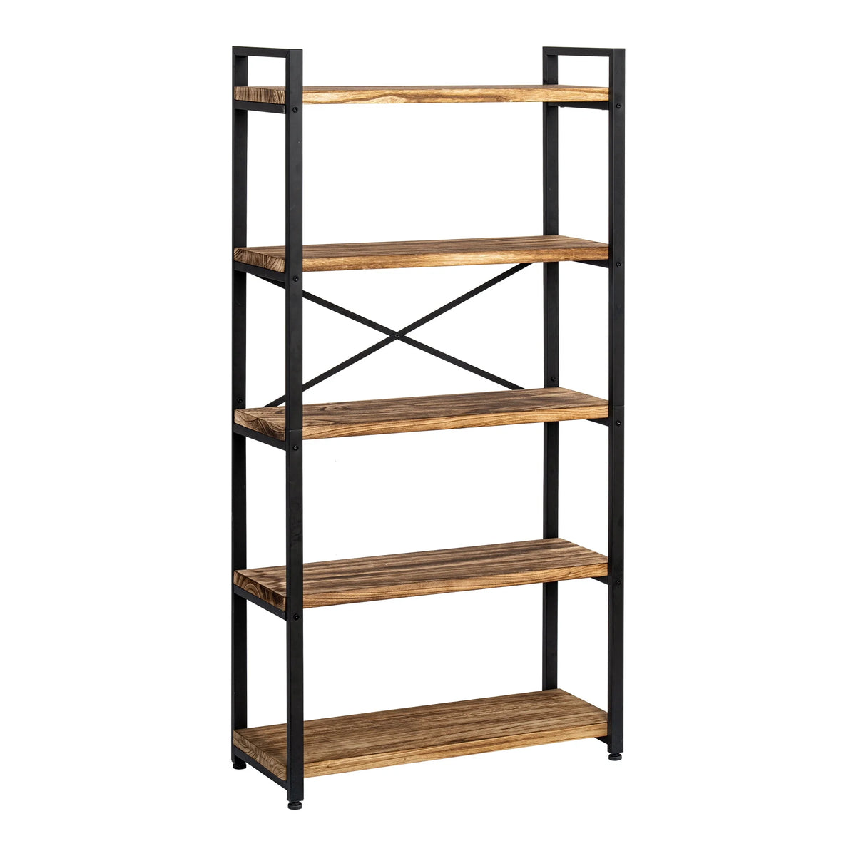 5 Tier Solid Real Wood Bookshelf C919486