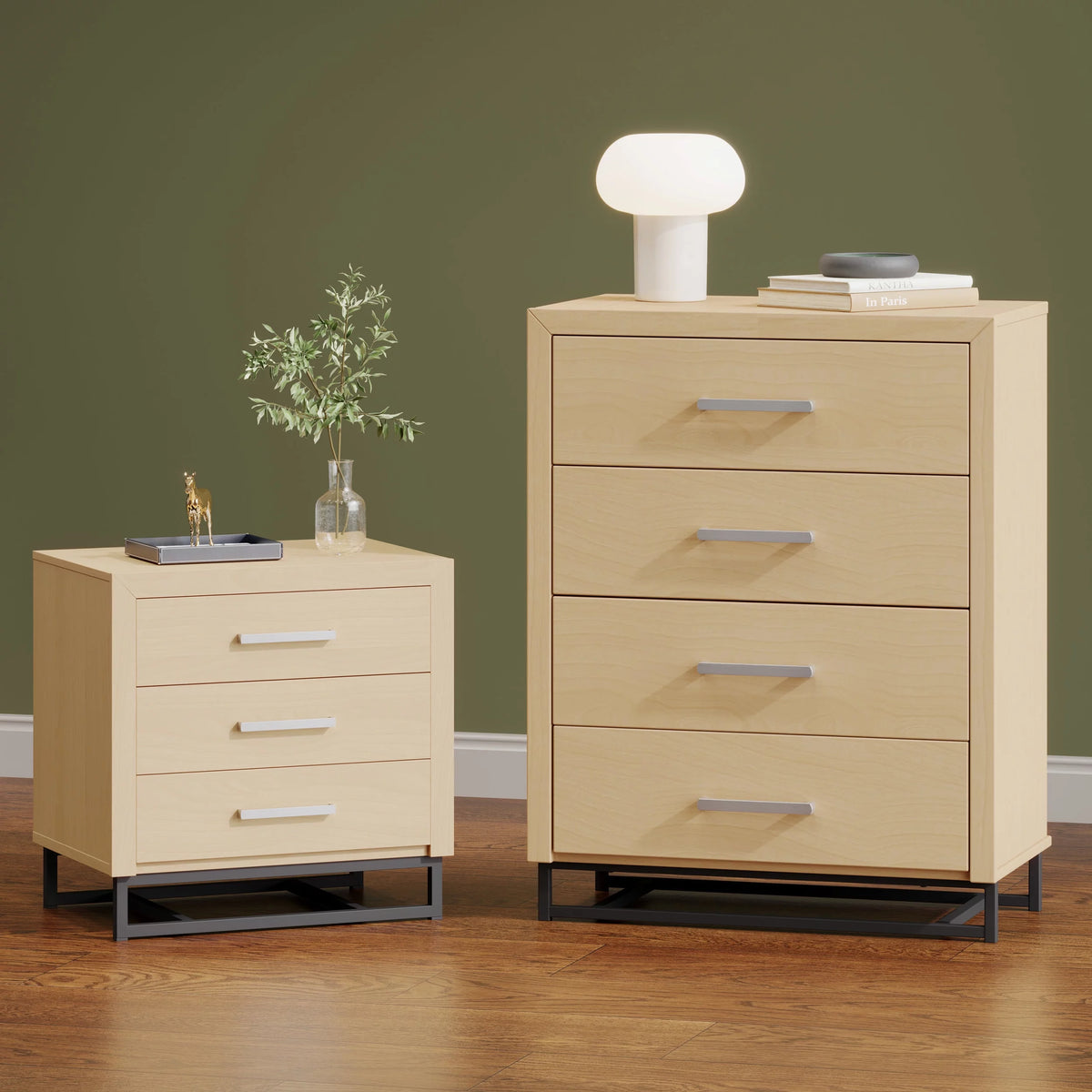 2 Piece 4 Drawer Dresser and Nightstand Set Z38640