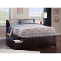 Full Flat Panel Foot Board with 2 Bed Drawers Espresso U912933