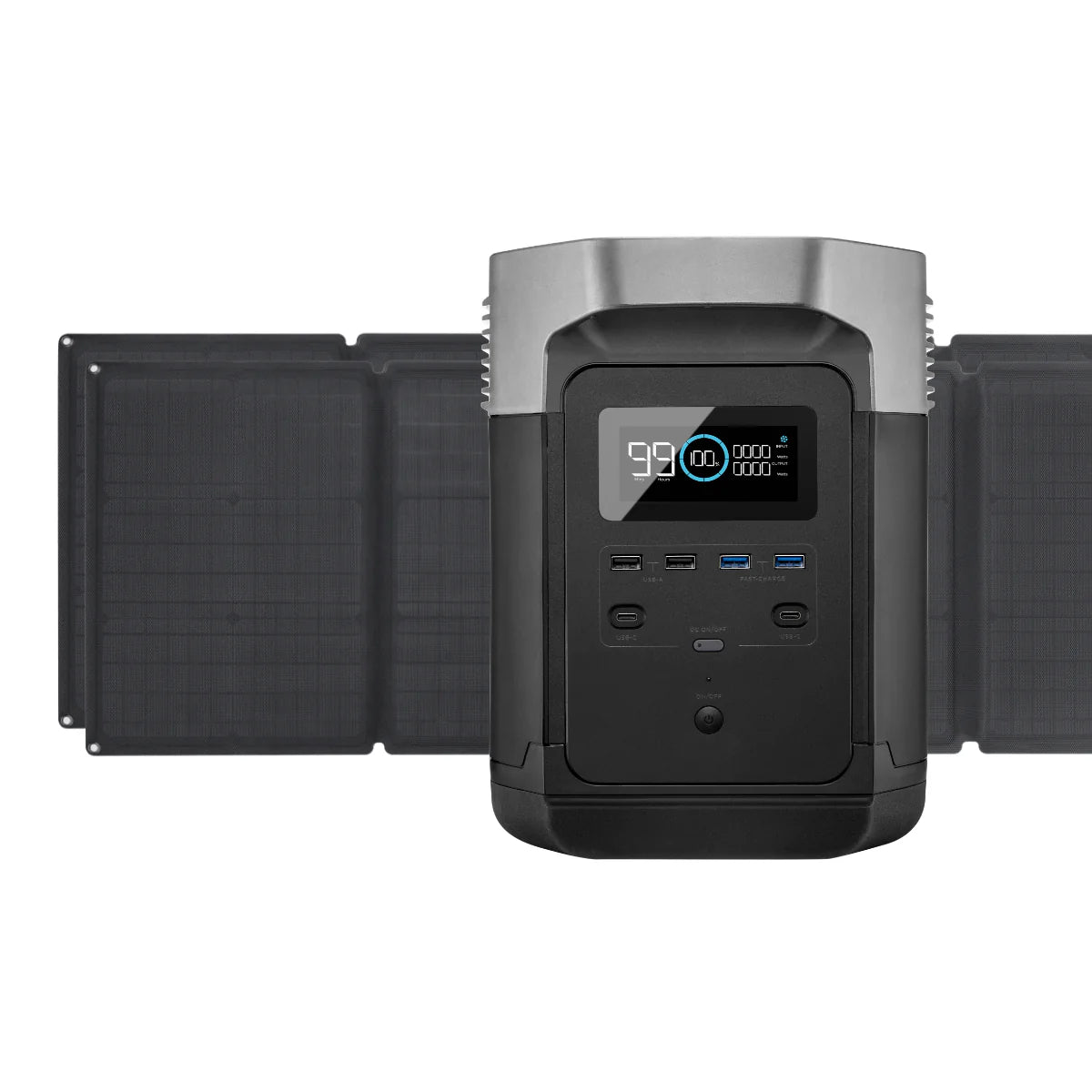 Portable Power Station and 2 x Portable Solar Panel L5033