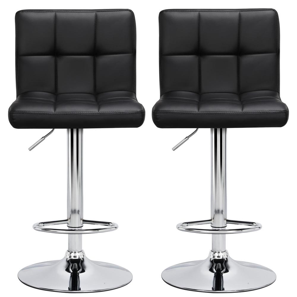 Red Faux Leather Swivel Bar Chairs L15399