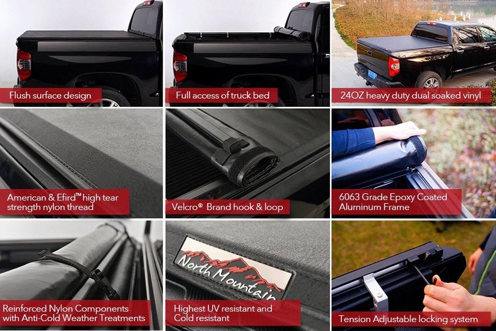 Soft Roll Up Tonneau Cover for 6ft Bed W210