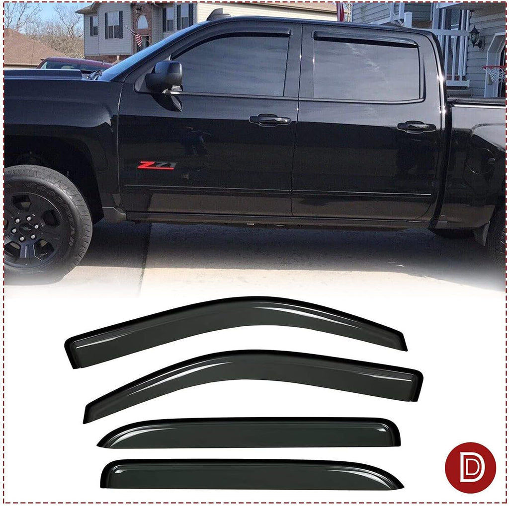 4pcs Tape-On Window Deflector Set C19613