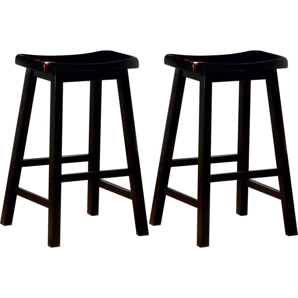 Distressed Black Cherry Counter Height Stools (Set of 2) G713