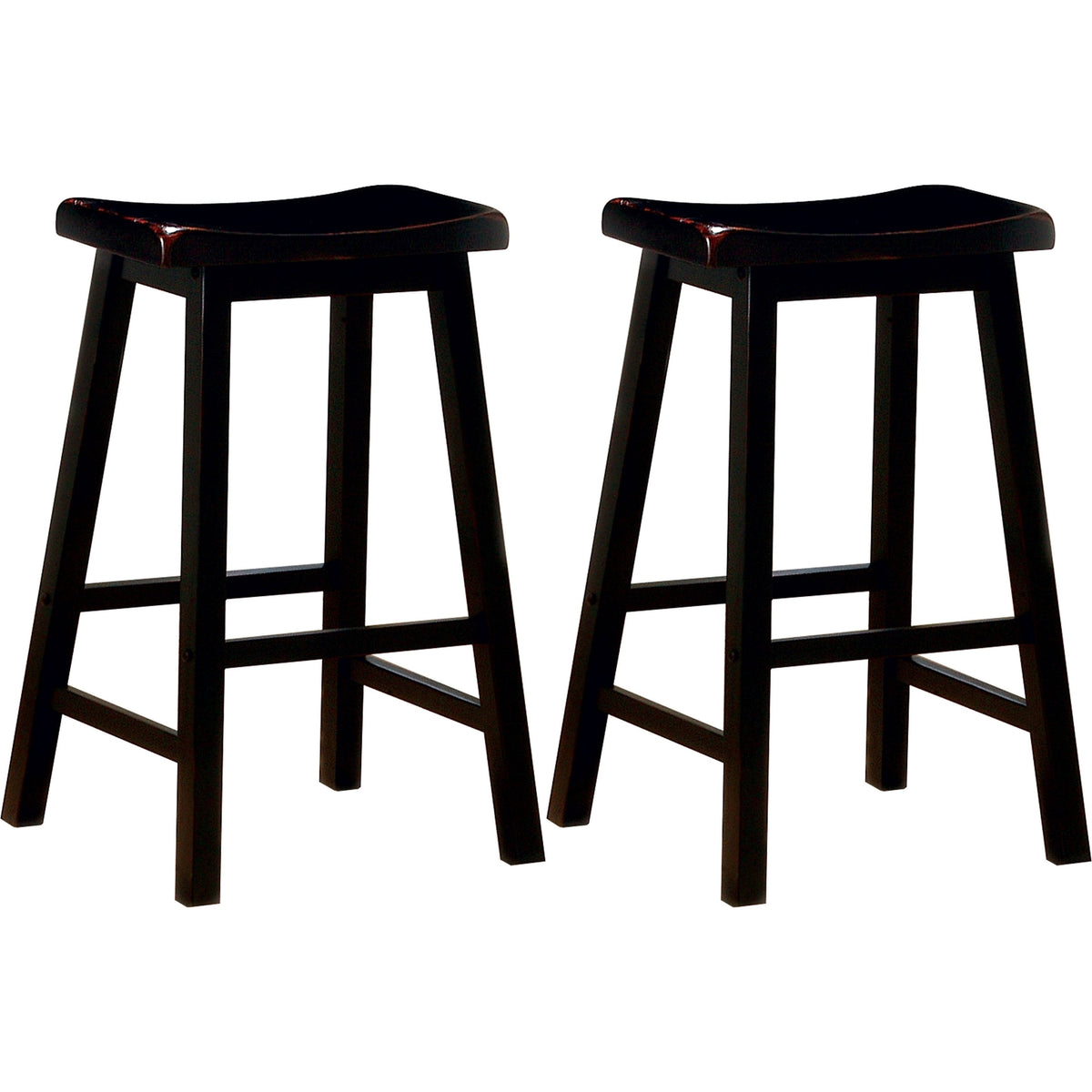 Distressed Black Cherry Counter Height Stools (Set of 2) G713