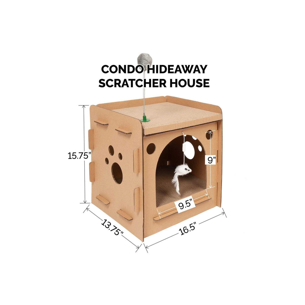 Corrugated Cat Scratcher House with Catnip I6187
