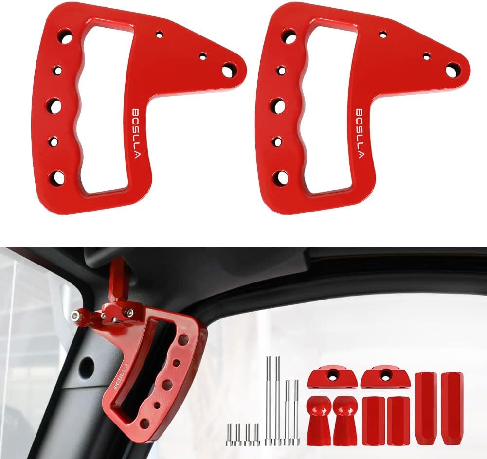 Front & Rear Roll Bar Grab Handles Kit for 2007-2018 Jeep Wrangler JK JKU Unlimited 4 Door Pack of 2 B255383