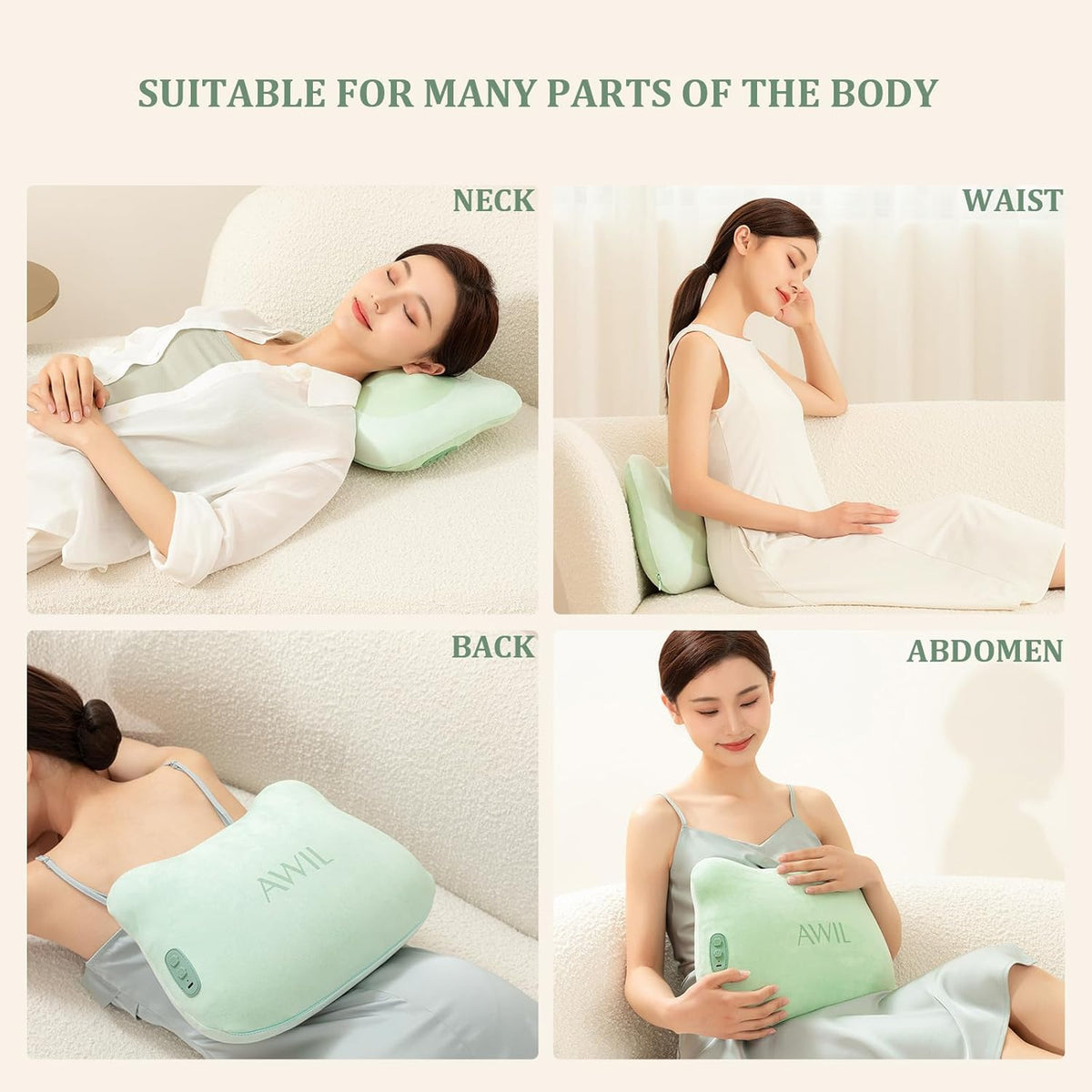 Cordless Shiatsu Back Massager with Heat M17019