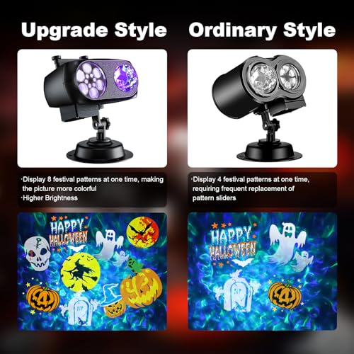 Halloween Projector Lights with 19 HD Replaceable Slides J400743