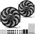 2x12 Inch Electric Radiator Cooling Fan 1750 CFM 12 Volts 80 Watts Pack of 2 U1468