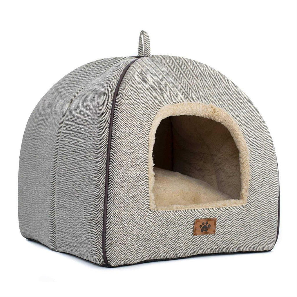 Cat Bed Tent with Removable Washable Cushioned Pillow M8541