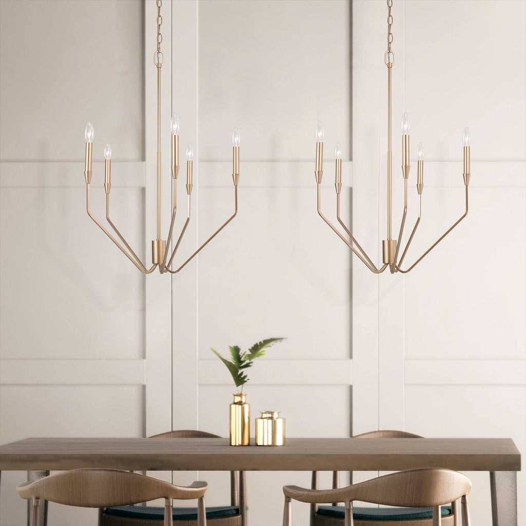 Antique Gold 5-Light Candle Chandelier M78854