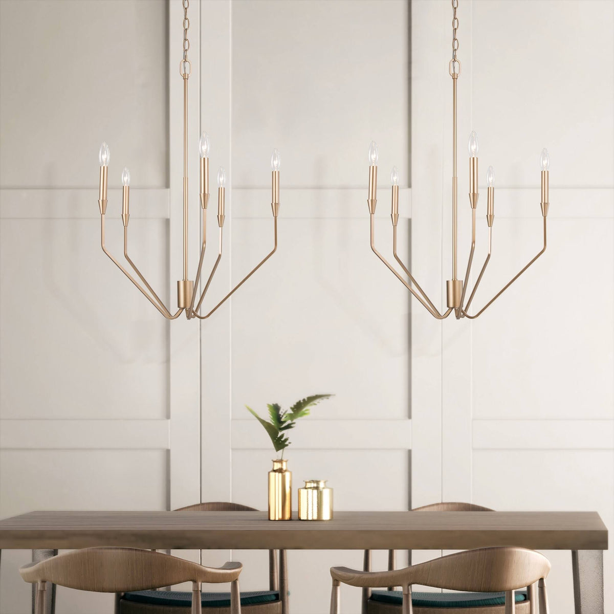 Antique Gold 5-Light Candle Chandelier M78854