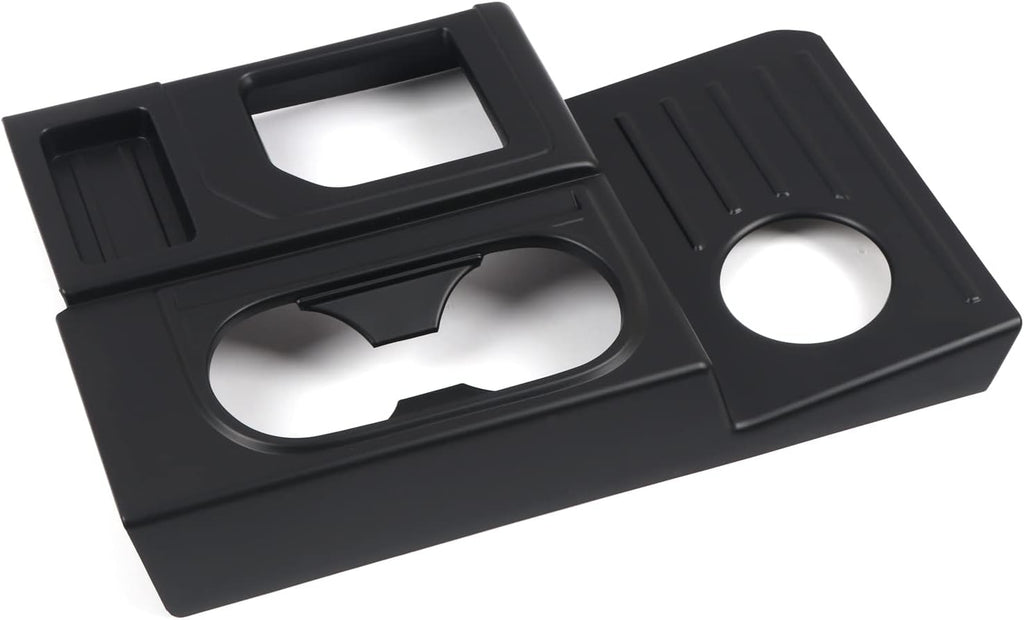 Center Console Gear Shift Box Water Cup Panel Cover ABS Blacking Out 1pc U549