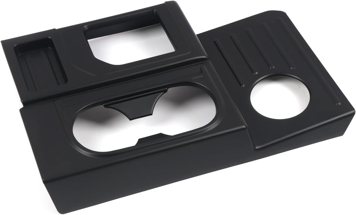 Center Console Gear Shift Box Water Cup Panel Cover ABS Blacking Out 1pc U549