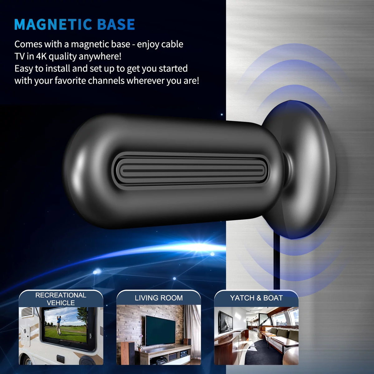 HD TV Antenna with Amplifer Signal Booster and 18 FT Coaxial Cable J171890