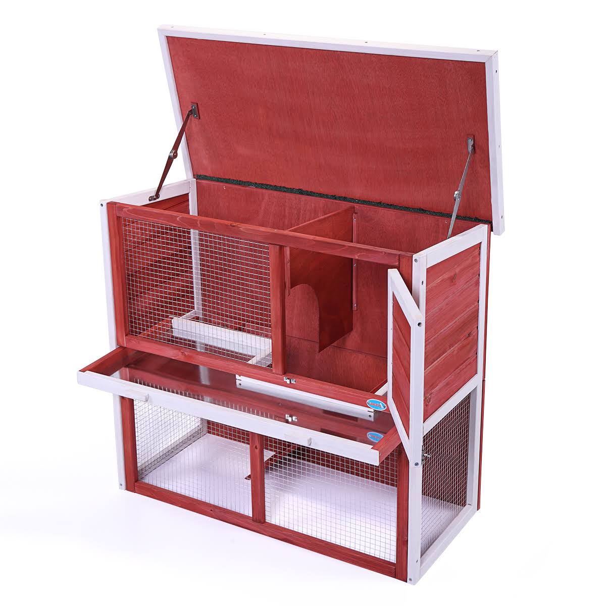 36x22 Red Wooden Chicken Coop Z781