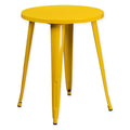 Yellow Round Metal Cafe Table J730