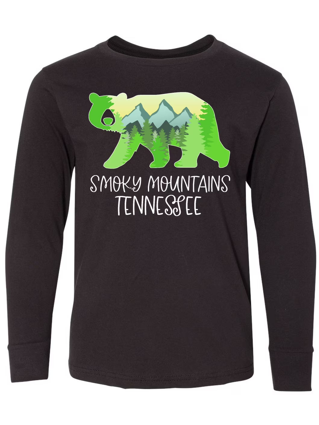 Smoky Mountains Tennessee Long Sleeve Youth T-Shirt I9996