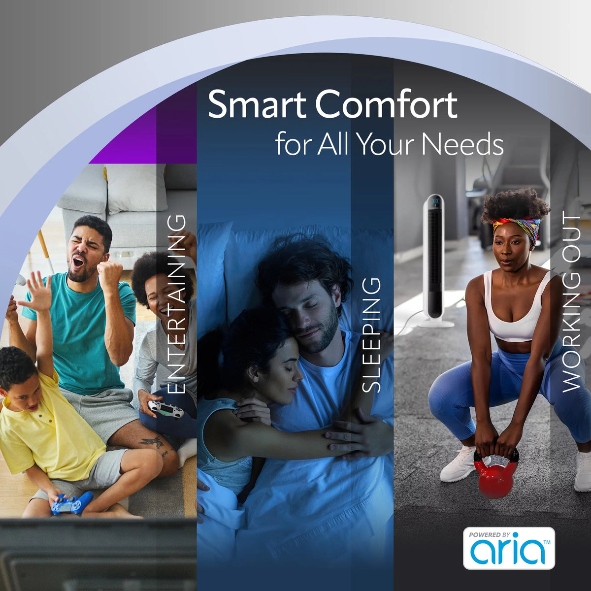 40" Smart Tower Fan with Wi-Fi, 5 Speeds Q418282
