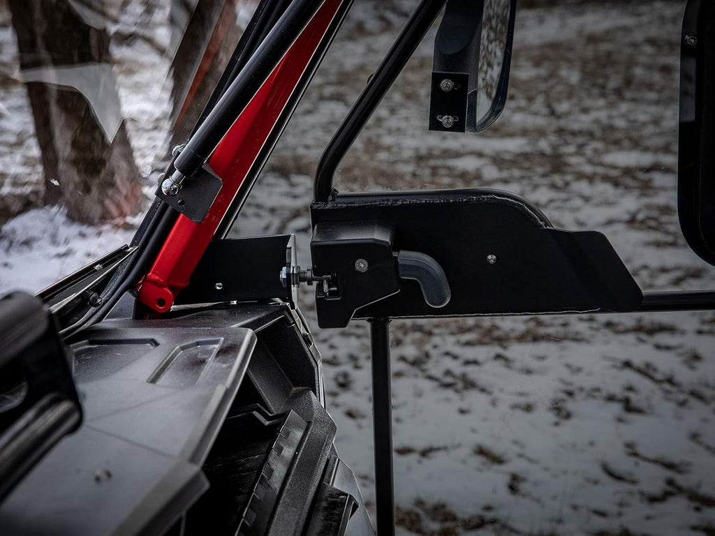 Lightly Tinted Scratch Resistant Polycarbonate Cab Enclosure Doors with Side Mirrors and Sliding Window Z84193