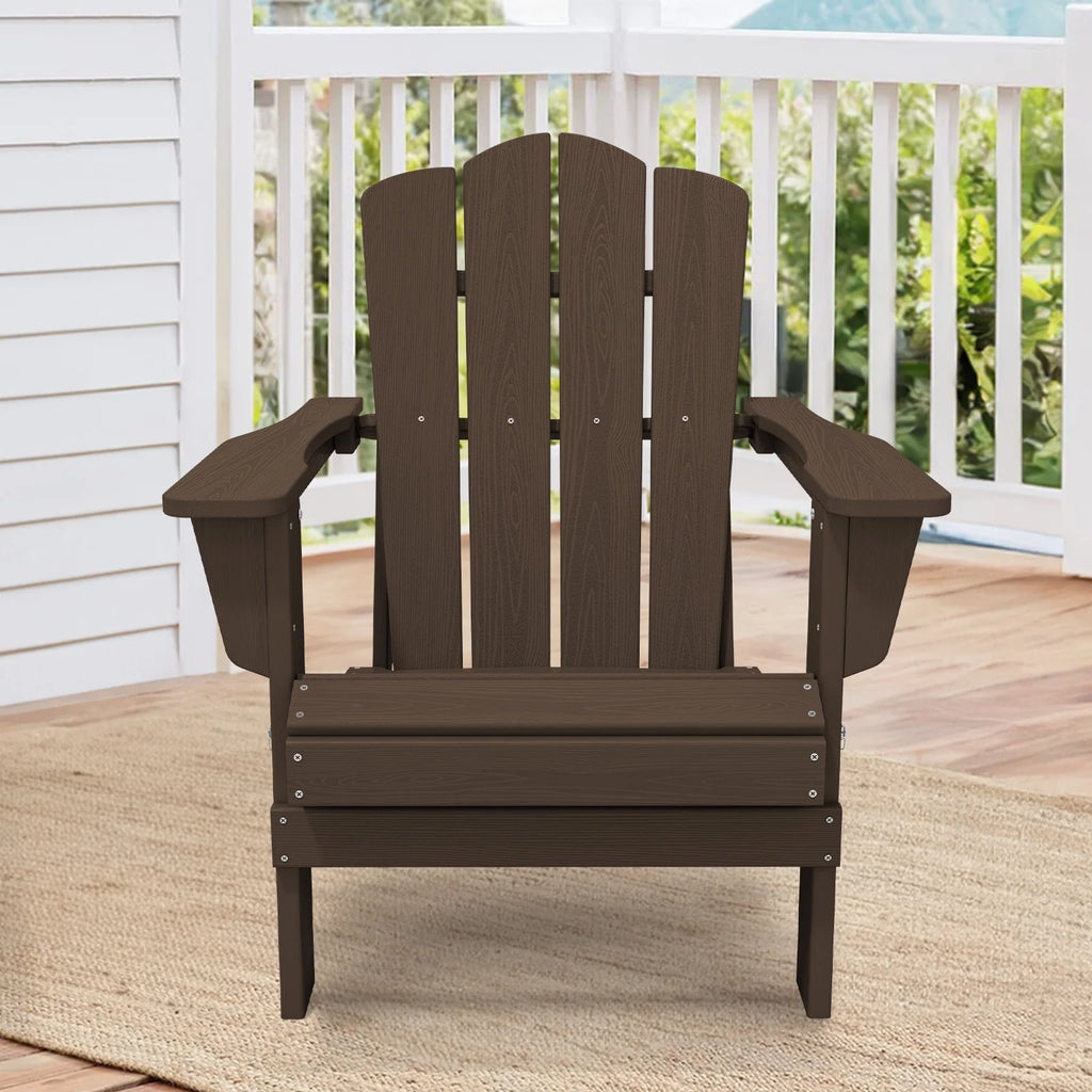 Red HDPE Folding Adirondack Chair E663