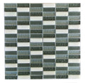 Gray Glass/Stone Rectangle Mosaic Tile N394