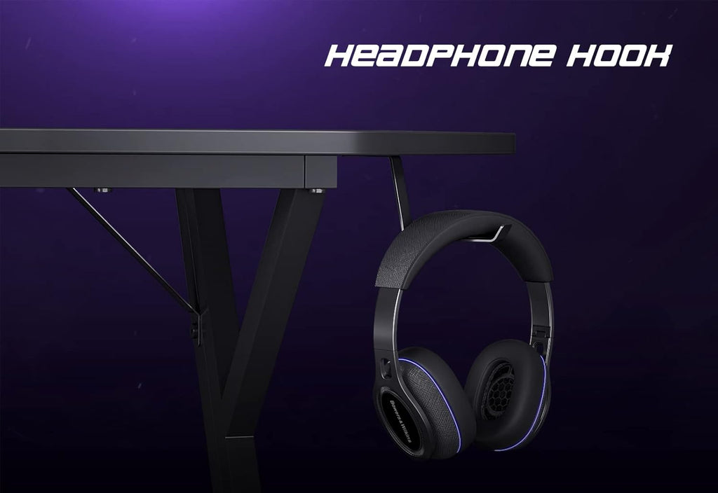 47 inch Gaming Desk with Carbon Fiber Surface and Cable Tray B563