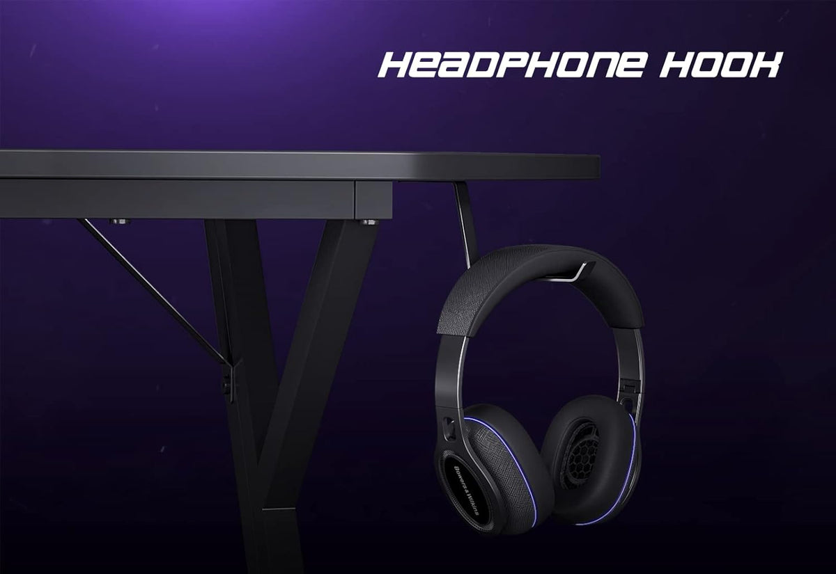 47 inch Gaming Desk with Carbon Fiber Surface and Cable Tray B563