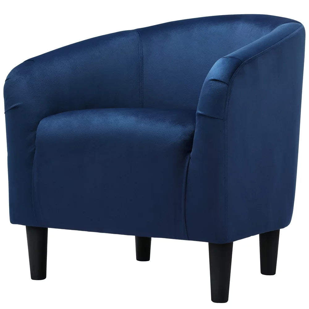 Ivory Polyester Boucle Accent Chair E5810