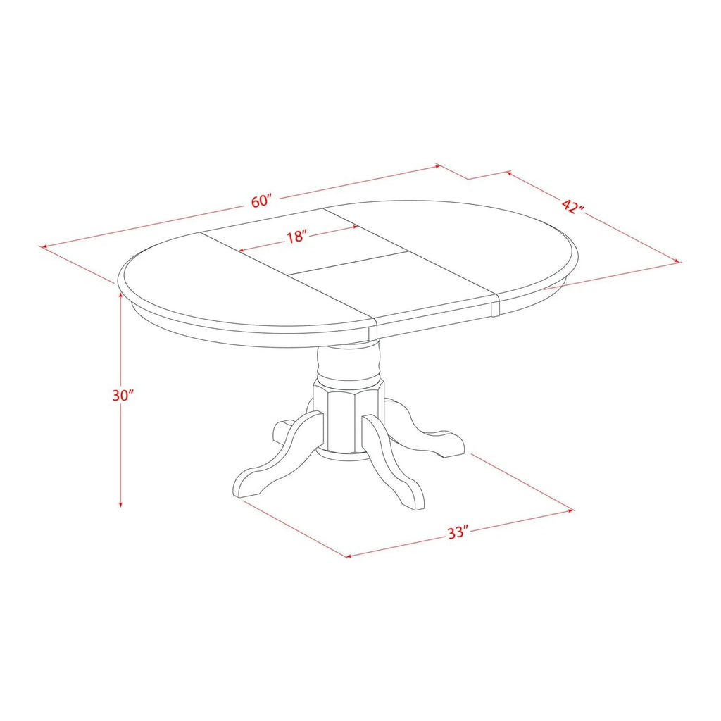 Oval Dining Table with Butterfly Leaf K764