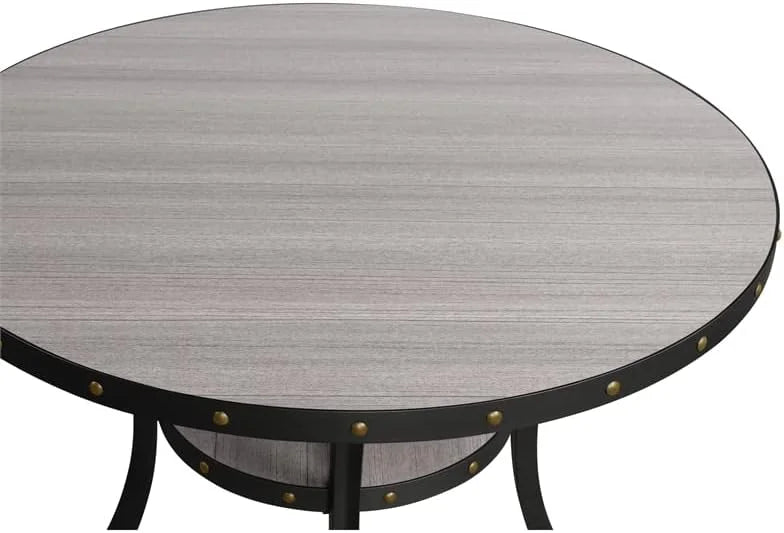 Solid Wood Round Dining Table 48-Inch Gray P946965