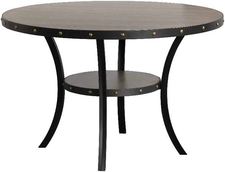 Solid Wood Round Dining Table 48-Inch Gray P946965