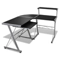Black Computer Desk With Pull Out Keyboard Tray M229289