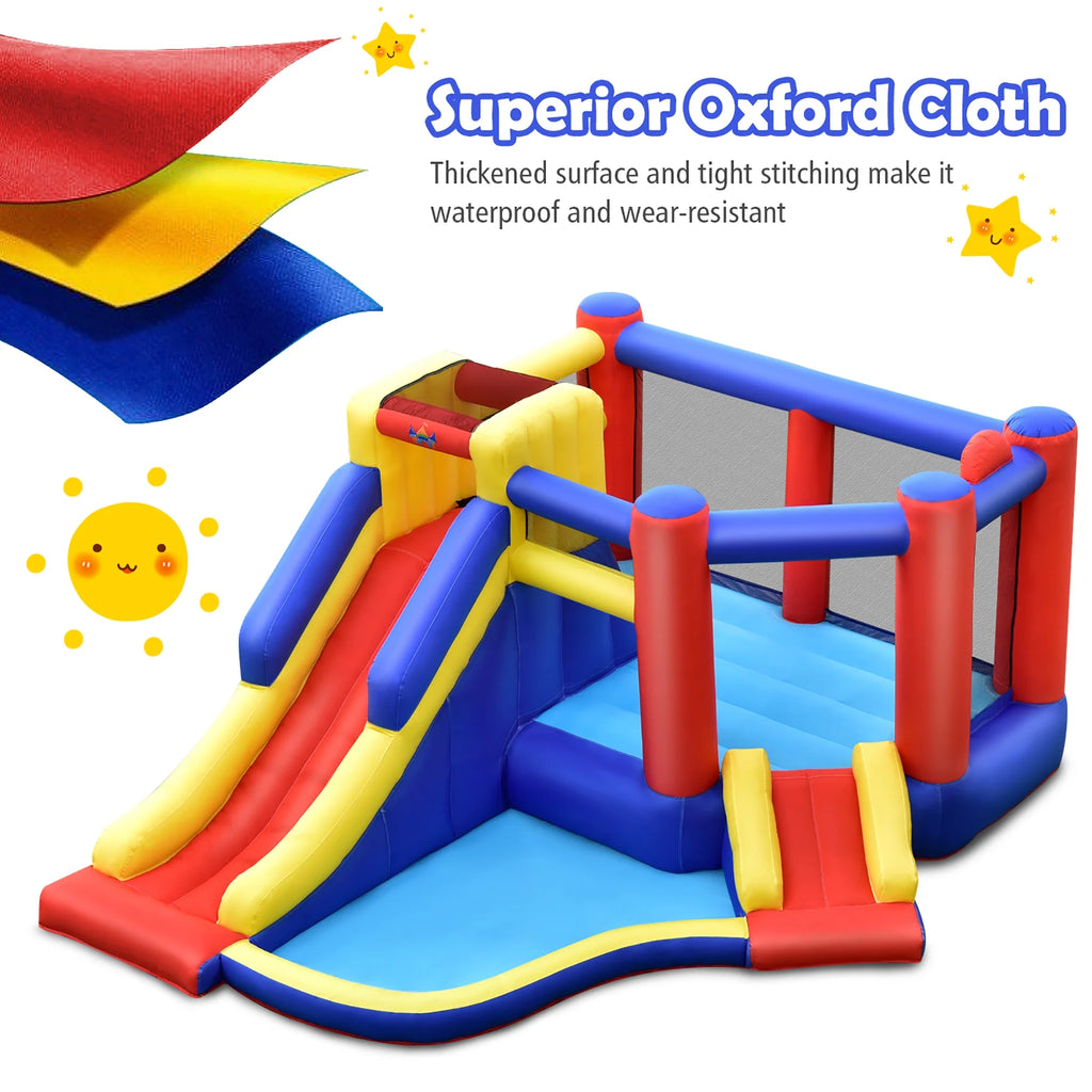 Inflatable Bouncy Castle with Double Slides A676974