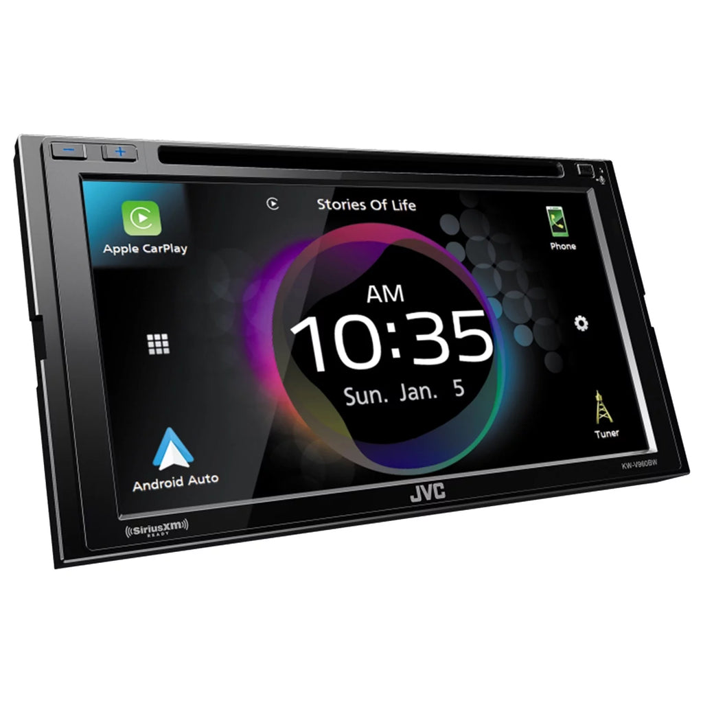 Double DIN Bluetooth CD/DVD Car Receiver with 4x 6.75" Coaxial Speakers G224483