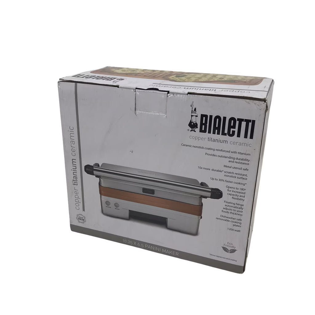 Copper Titanium Ceramic Panini Maker 1200 Watts W5775