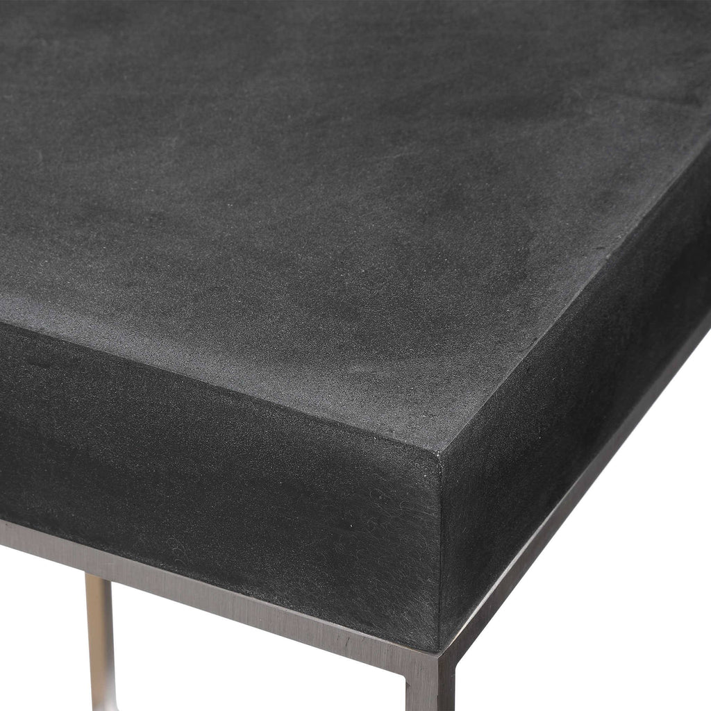 Black Concrete Accent Table G196