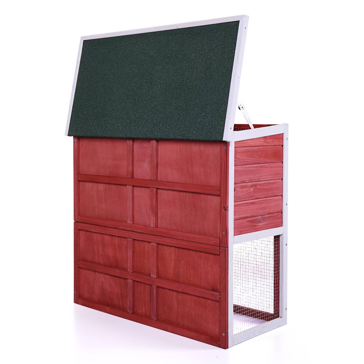 36x22 Red Wooden Chicken Coop Z781