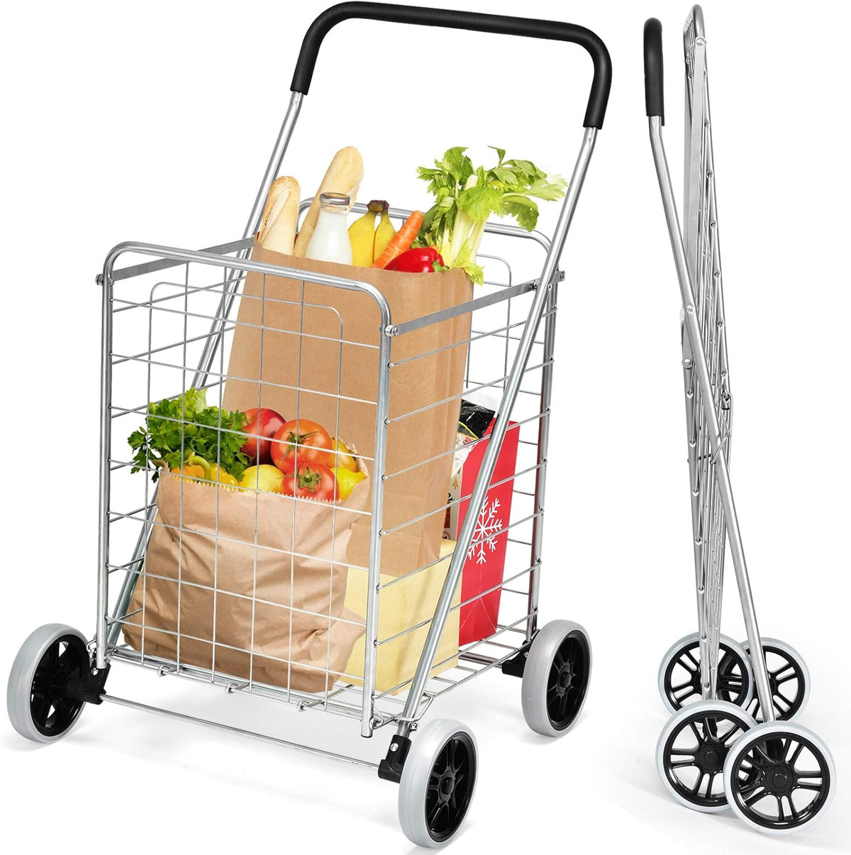 Folding Light Weight Utility Cart with Wheels X579116