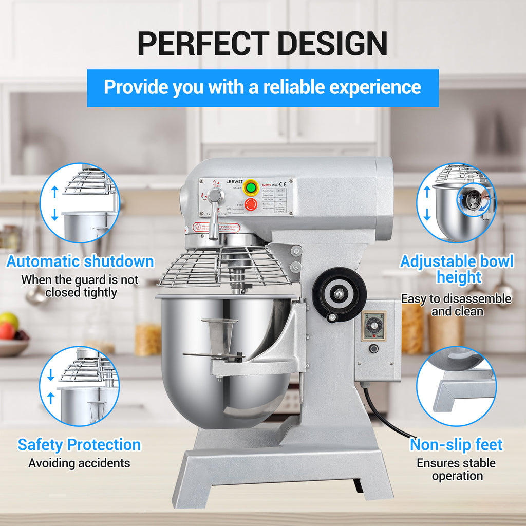 3-Speed Commercial Stand Mixer 10qt 500W X70585
