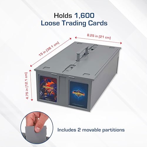 Gray Plastic Collectible Card Bin V66408